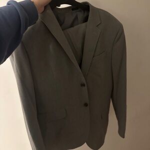 Men's Classic Gray Blazer, Pants, Teal Blazer